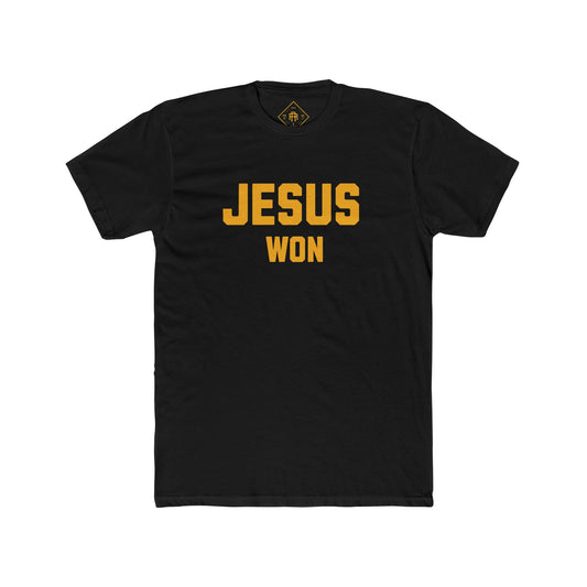 JESUS WON Black/Gold Men's MIZ