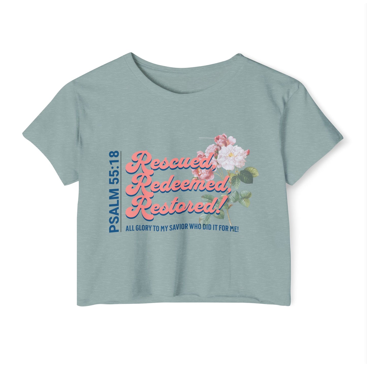 Psalm 55:18 Crop Top