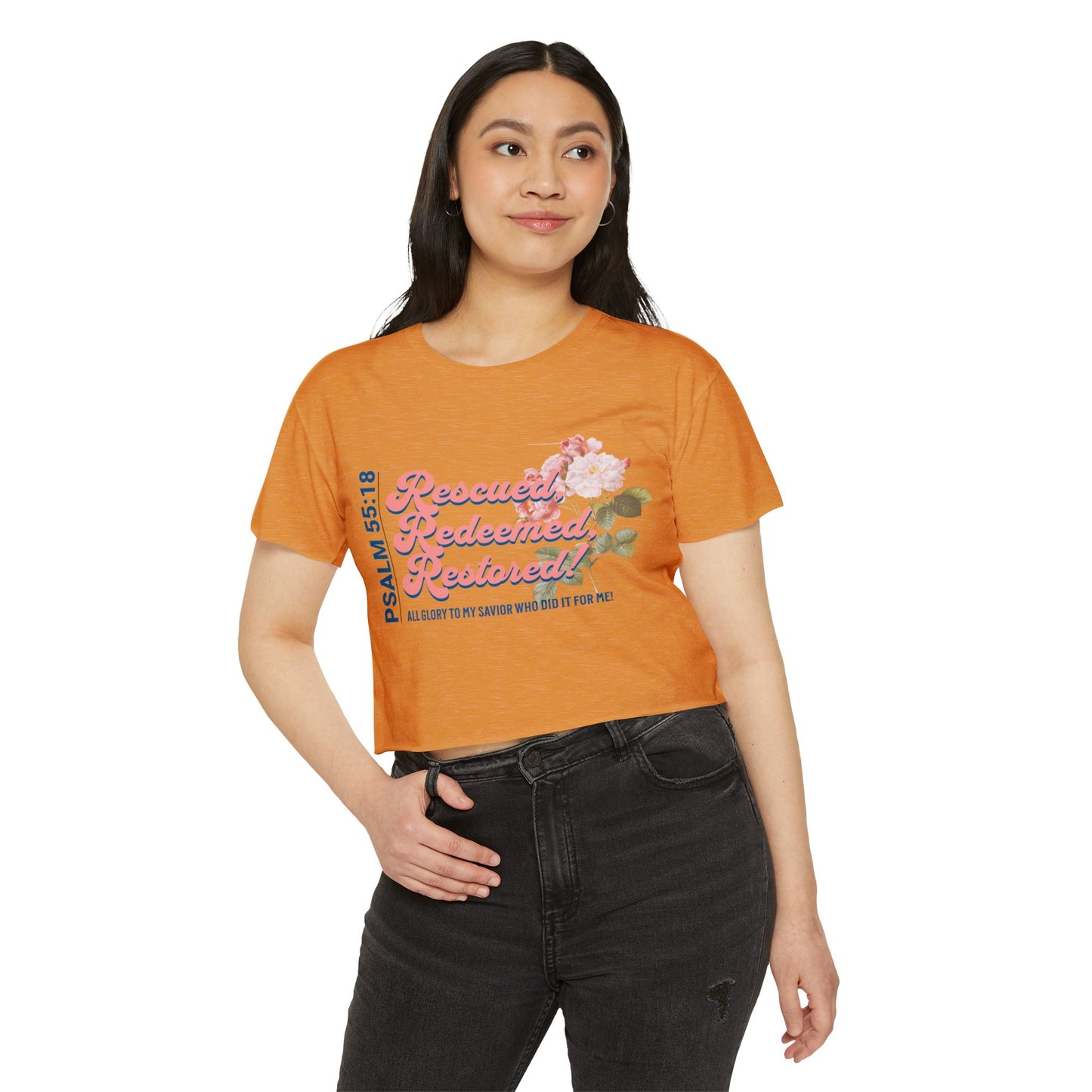 Psalm 55:18 Crop Top