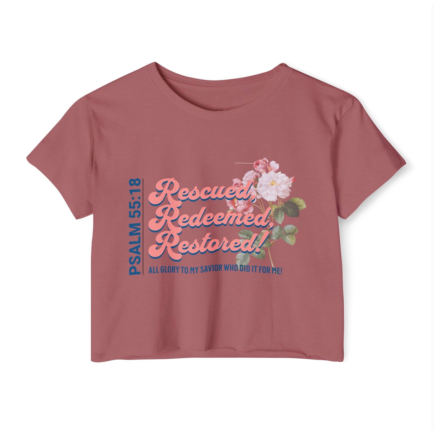 Psalm 55:18 Crop Top