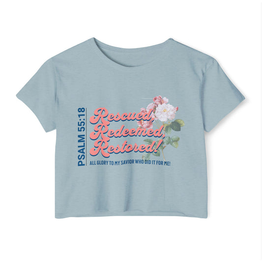Psalm 55:18 Crop Top