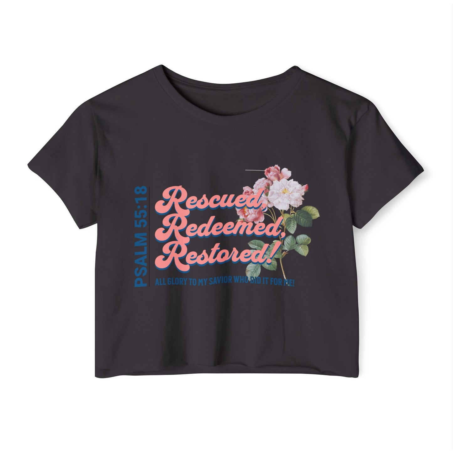 Psalm 55:18 Crop Top